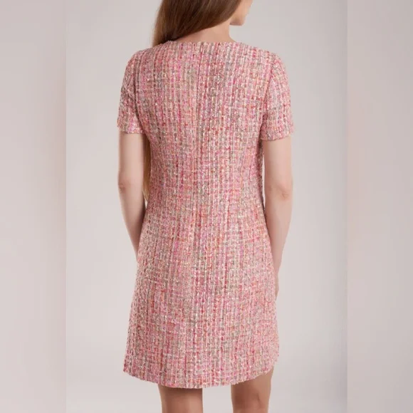 Stefanel Pink and Gray Plaid Mini Dress - Picture 4 of 8